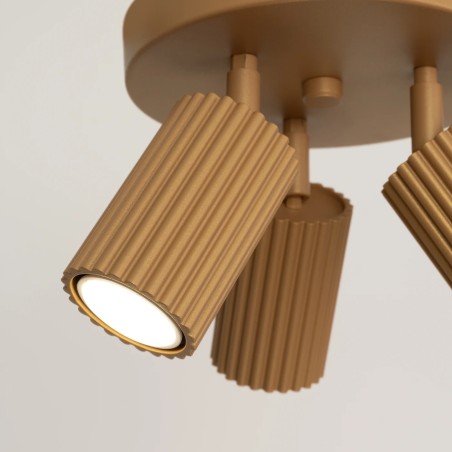Plafonnier Moto, doré, 3 lumières