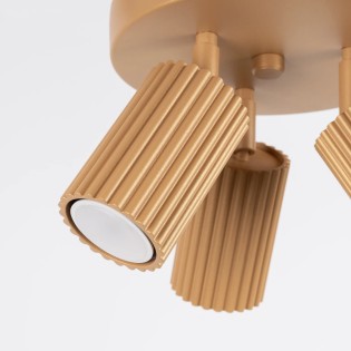 Plafonnier Moto, doré, 3 lumières