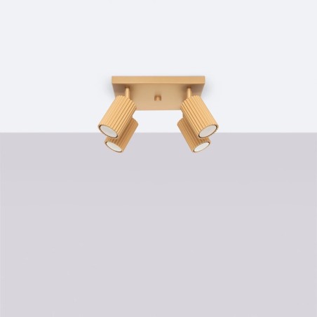 Plafonnier Moto, doré, 4 lumières