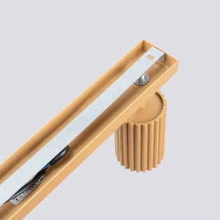 Spot mural Moto, doré, 4 lumières