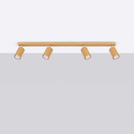 Spot mural Moto, doré, 4 lumières