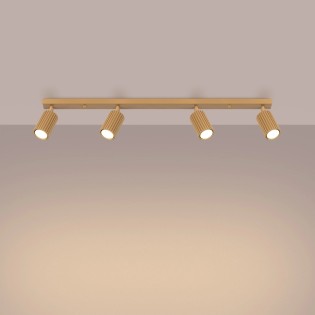 Spot mural Moto, doré, 4 lumières