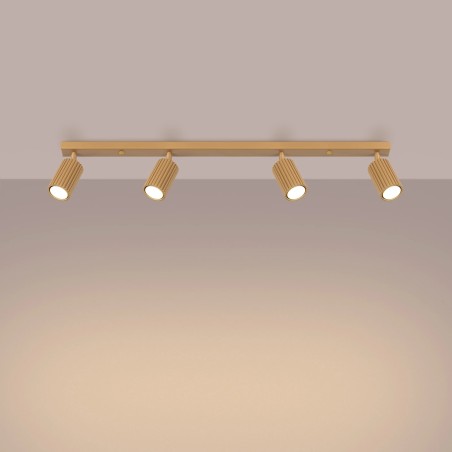 Spot mural Moto, doré, 4 lumières