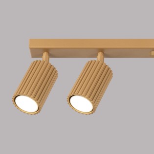 Plafonnier Moto, doré 6 lumières