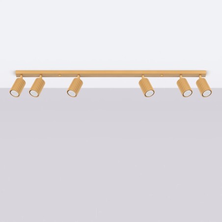 Plafonnier Moto, doré 6 lumières