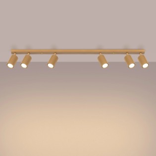 Plafonnier Moto, doré 6 lumières