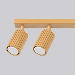 Plafonnier Moto, doré 6 lumières