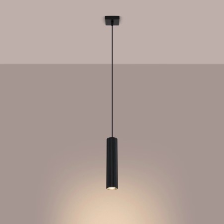 Suspension Moto noir, 1 source lumineuse