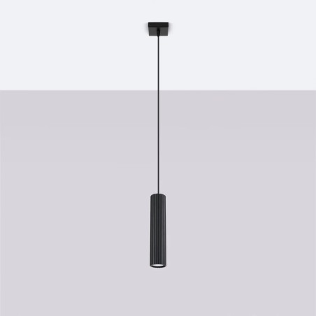 Suspension Moto noir, 1 source lumineuse