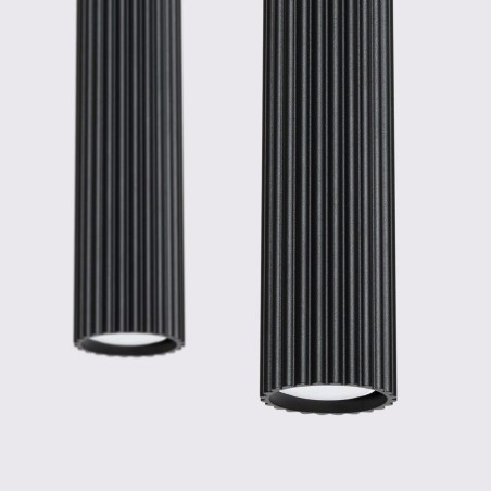 Suspension Moto noir, 2 lumières