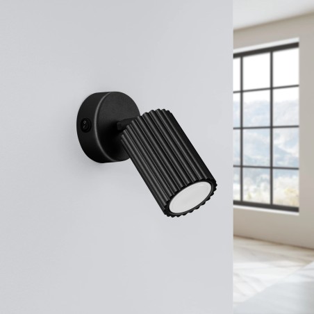 Applique murale Moto, noir avec interrupteur