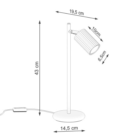 Lampe de table Moto, noir