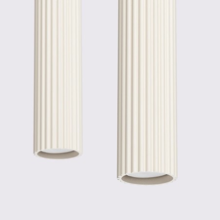 Suspension Moto beige, 2 lumières