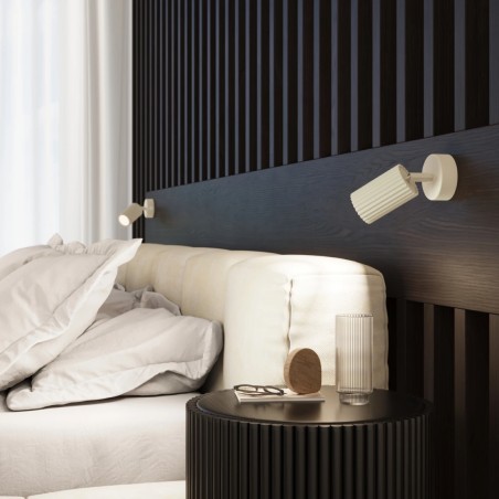 Applique murale Moto, beige avec interrupteur