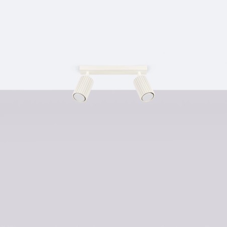 Spot mural Moto, beige, 2 lumières