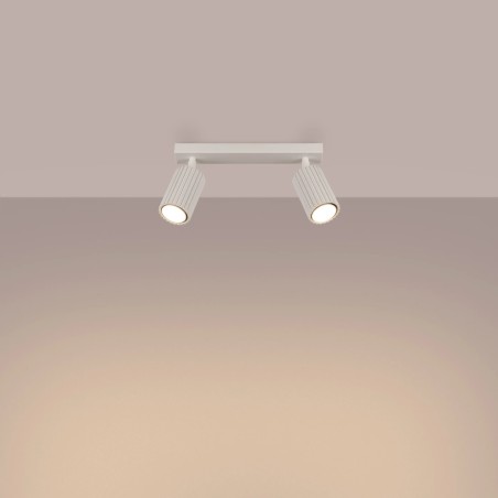 Spot mural Moto, beige, 2 lumières