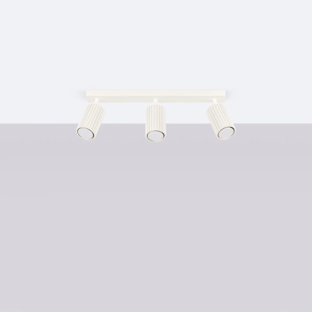 Spot mural Moto, beige, 3 lumières