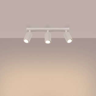 Spot mural Moto, beige, 3 lumières