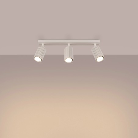 Spot mural Moto, beige, 3 lumières