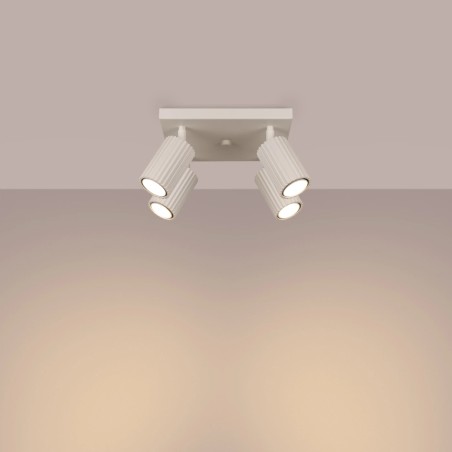 Plafonnier Moto, beige, 4 lumières