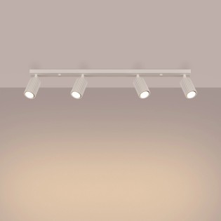 Spot mural Moto, beige, 4 lumières