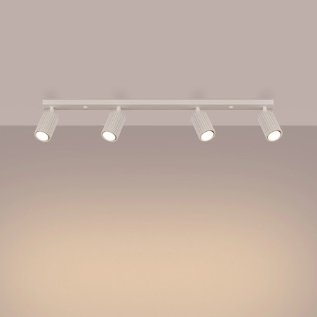 Spot mural Moto, beige, 4 lumières