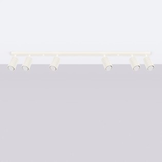 Plafonnier Moto, beige 6 spots