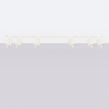 Plafonnier Moto, beige 6 spots