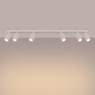 Plafonnier Moto, beige 6 spots