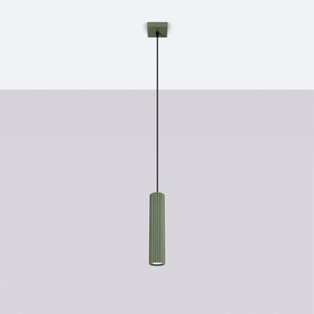 Suspension Moto vert, 1 source lumineuse