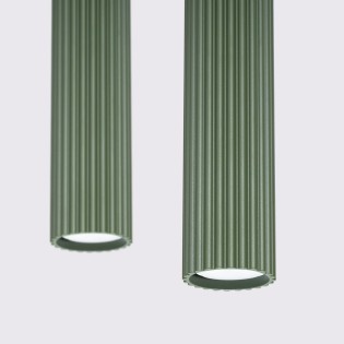 Suspension Moto vert, 2 lumières