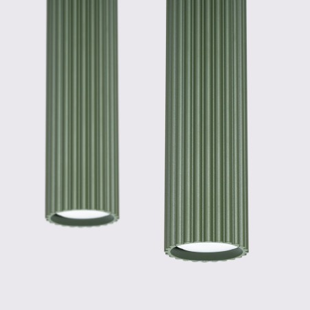 Suspension Moto vert, 2 lumières