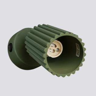 Applique murale Moto, vert avec interrupteur