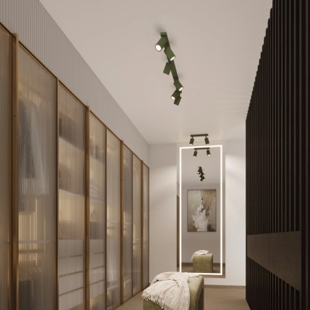 Spot mural Moto, vert, 2 lumières