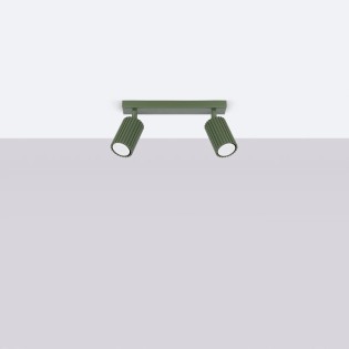 Spot mural Moto, vert, 2 lumières