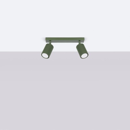 Spot mural Moto, vert, 2 lumières