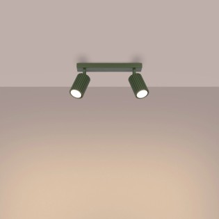 Spot mural Moto, vert, 2 lumières