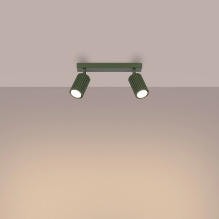 Spot mural Moto, vert, 2 lumières