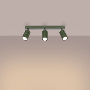 Spot mural Moto, vert, 3 lumières