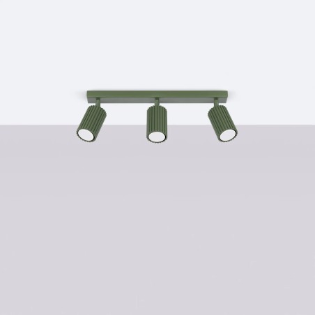 Spot mural Moto, vert, 3 lumières