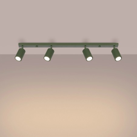 Spot mural Moto, vert, 4 lumières