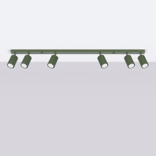 Plafonnier Moto, vert 6 spots