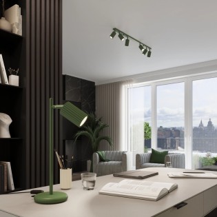 Plafonnier Moto, vert 6 spots