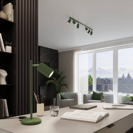 Plafonnier Moto, vert 6 spots