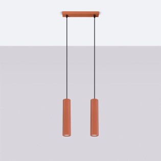 Suspension Moto rouge, 2 lumières