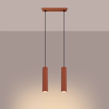 Suspension Moto rouge, 2 lumières