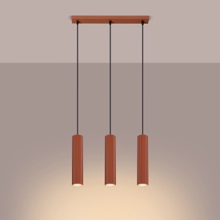 Suspension Moto 3 lumières, rouge