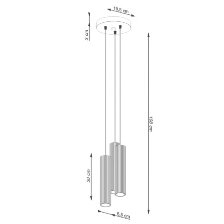 Suspension Moto rouge, 3 lumières