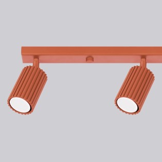 Plafonnier Moto, rouge 6 spots