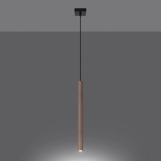 Suspension Vacu 1 lumière, bois naturel